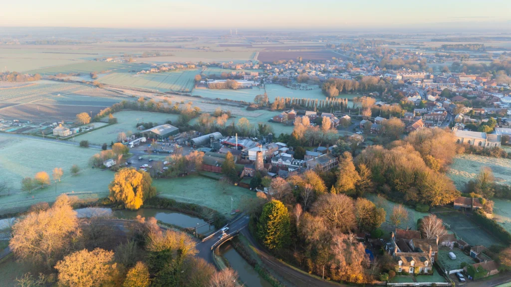Overhead Shot of Wainfleet Town, Lincolnshire
